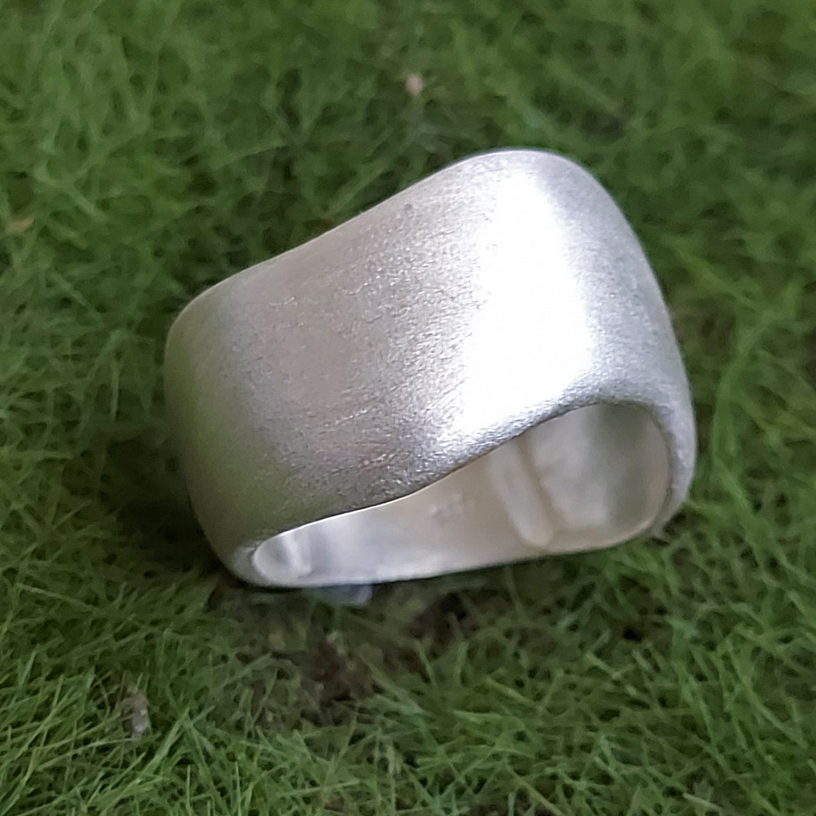 Ostheimer-Schmuck Wellen Ring zackenförmig Kügelchen matt /glanz 925 Silber 